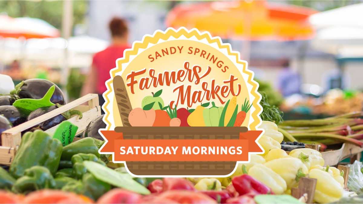 Farmers Market emblem in front produce